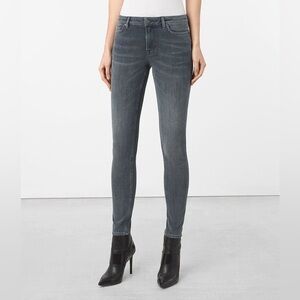 All Saints | Mast Skinny Jeans Gray Size 24 Mid Rise
